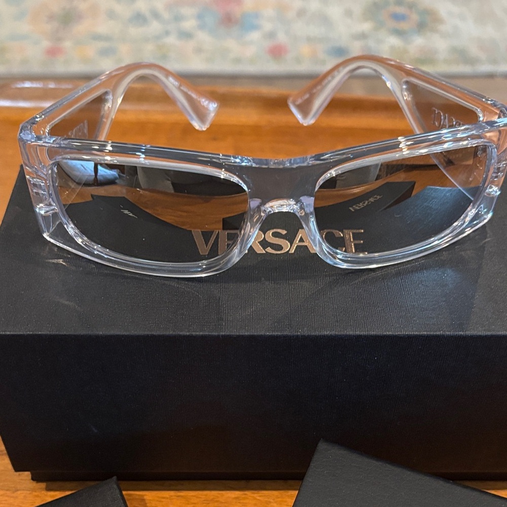 Authentic New in box Versace Transparent Frame Sunglasses